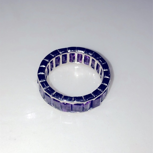 Amethyst & 14K White Gold Plated - Picture 4 of 7